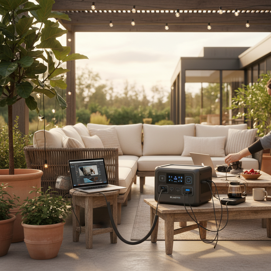 BLUETTI AC200MAX powering multiple devices