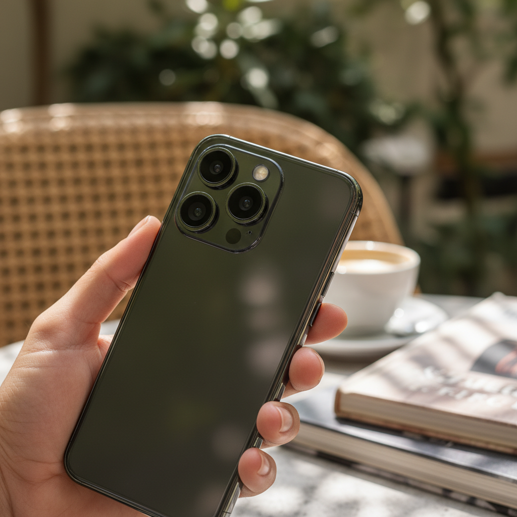 close-up of a smartphone camera array with multiple lenses