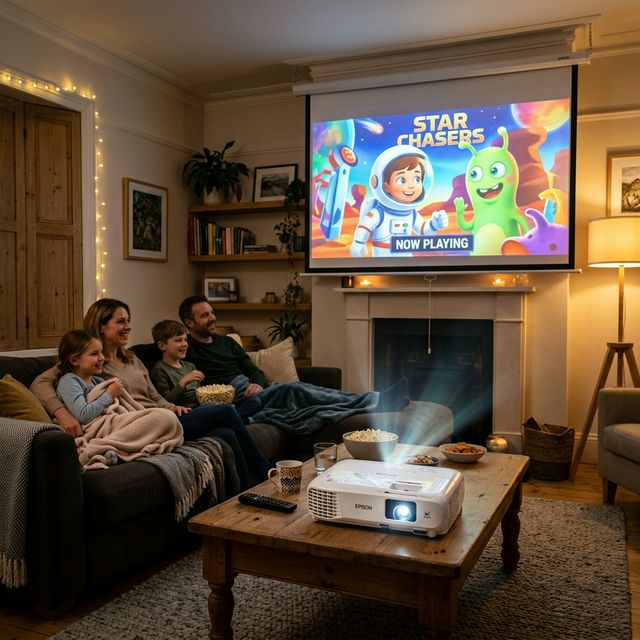 Epson Home Cinema 3800 in a living room setting