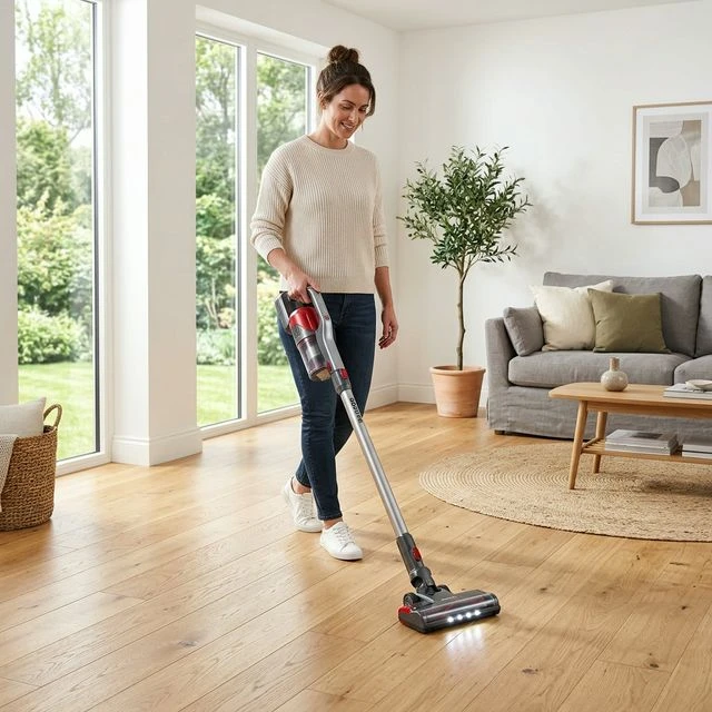 Hoover ONEPWR Evolve cleaning a hardwood floor
