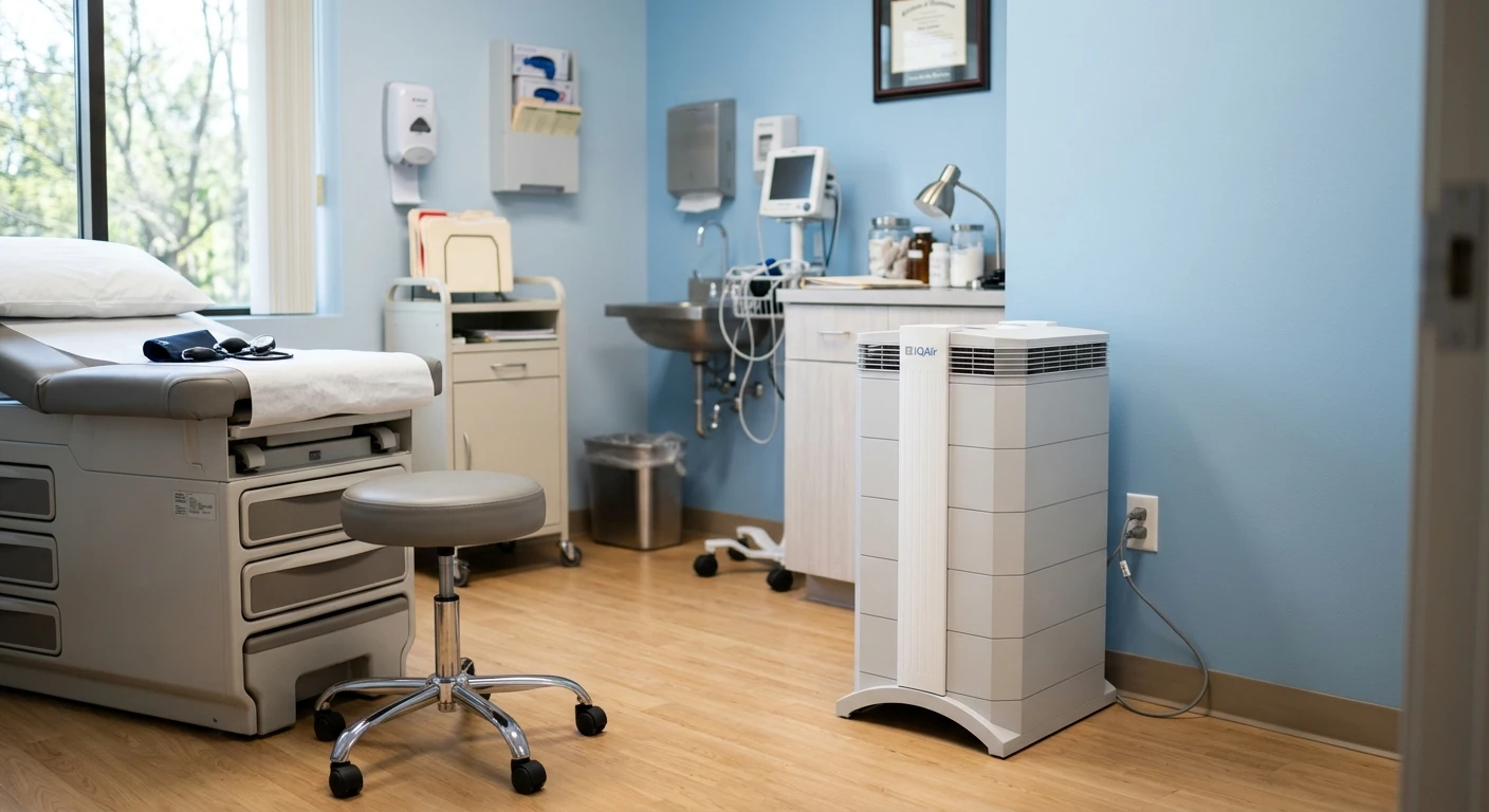 IQAir HealthPro Plus in a medical office setting