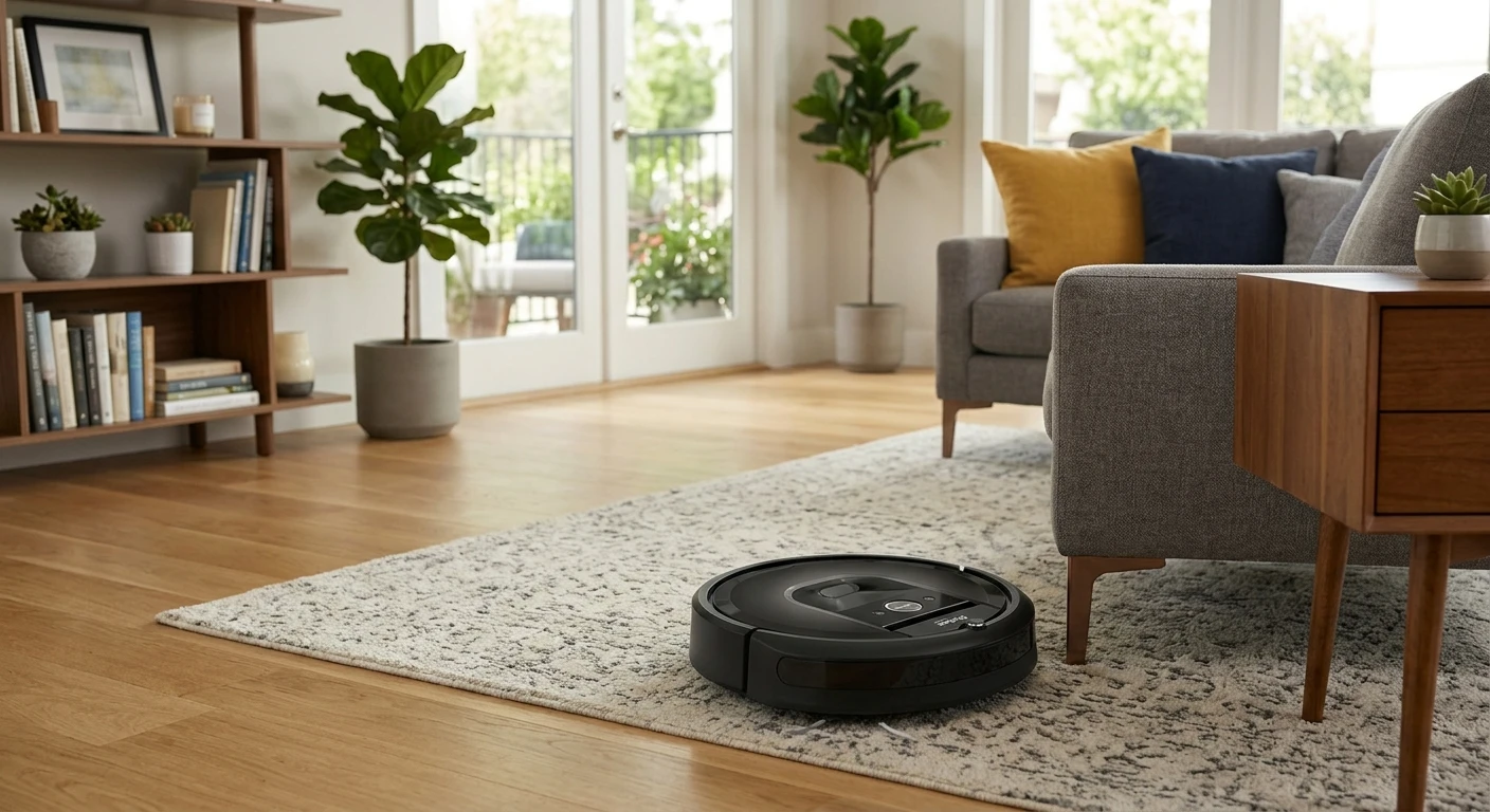 iRobot Roomba S10 navigating a living room with ease