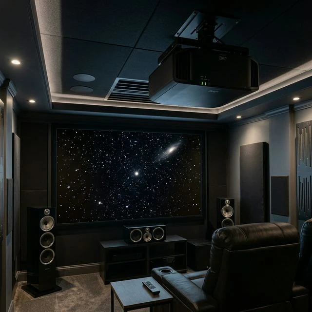 JVC DLA-NX5 installed in a high-end home theater