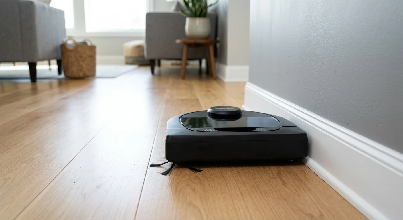 Neato Botvac D10 cleaning along a wall edge