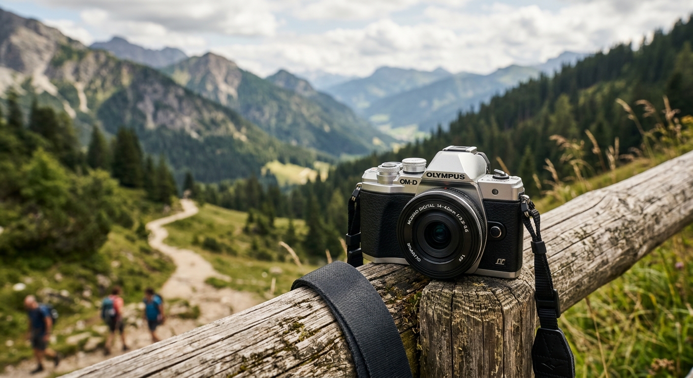 Olympus OM-D E-M10 Mark IV on a hiking trail