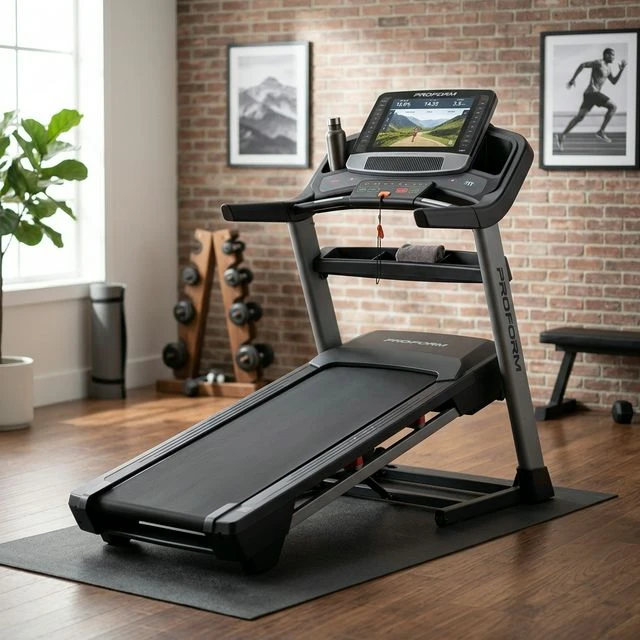 ProForm Pro 2000 treadmill with incline settings displayed