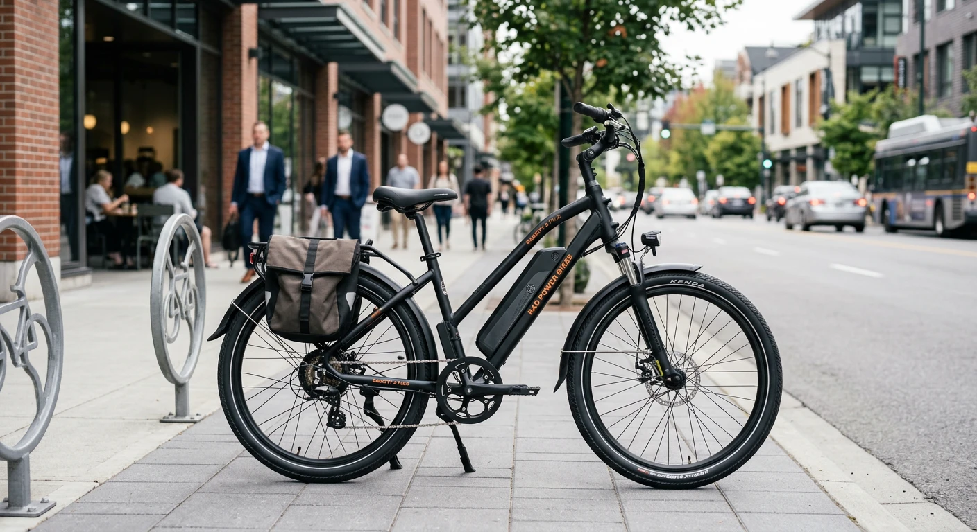 Rad Power Bikes RadCity 5 Plus on a city street