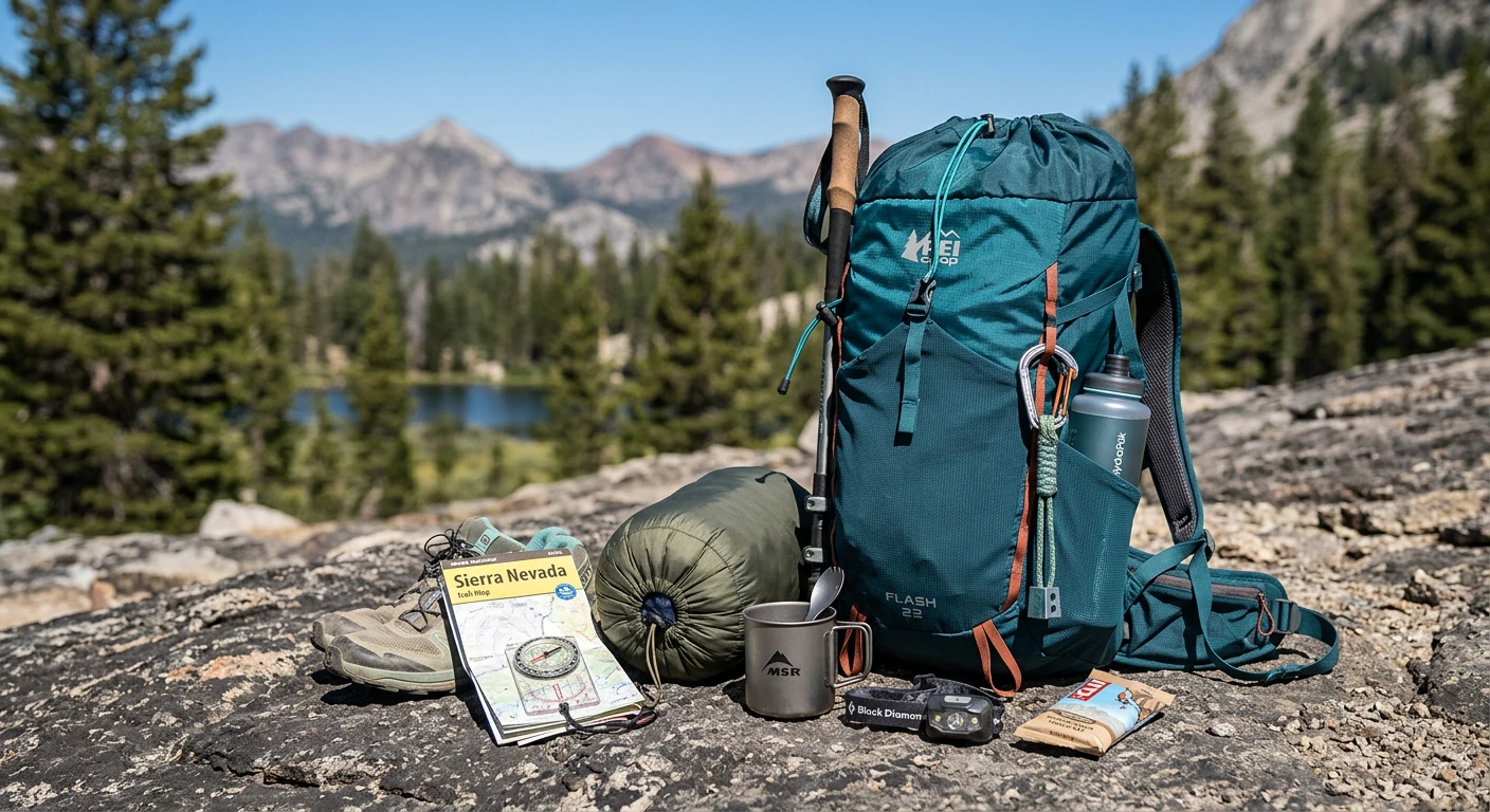 REI Co-op Flash 22 with camping gear