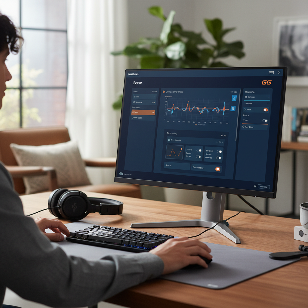 Screenshot of SteelSeries GG software interface with Sonar settings