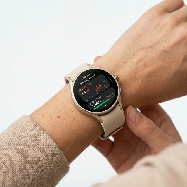 Samsung Galaxy Watch 8 on a woman's wrist
