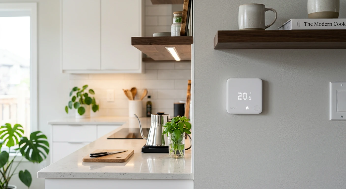 Tado Smart Thermostat in a modern kitchen setting