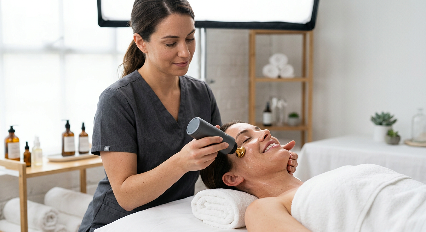 TheraFace Pro in use during a facial therapy session